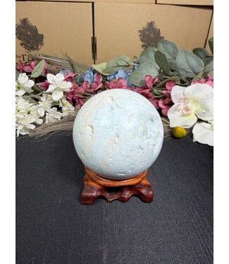 Caribbean Calcite Sphere #3, 686gr, 80.3mm