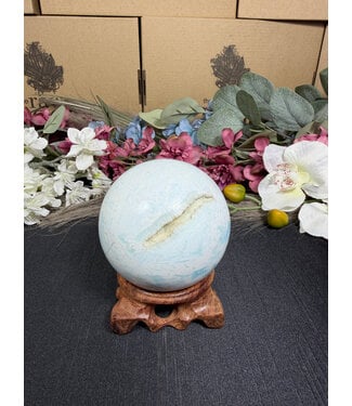 Caribbean Calcite Sphere #2, 588gr, 75mm