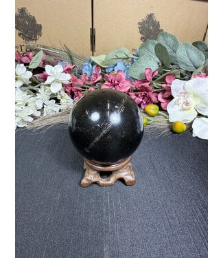 Black Tourmaline Sphere #7, 501.5gr, 69.4mm