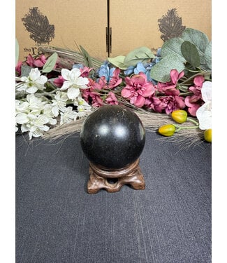 Black Tourmaline Sphere #5, 288.33gr, 57.3mm