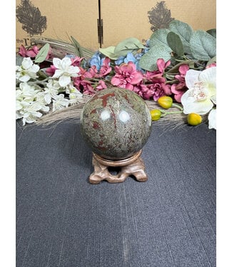 Dark Dragon Bloodstone Sphere #6, 405.24gr, 63.3mm