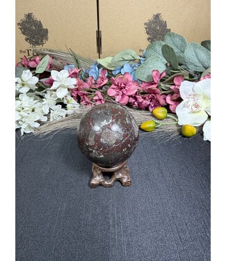 Dark Dragon Bloodstone Sphere #3, 281.92gr, 57.7mm