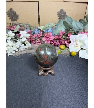 Dark Dragon Bloodstone Sphere #2, 319.79gr, 57.3mm