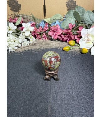 Dragon Bloodstone Sphere #8, 82.1gr, 36.9mm