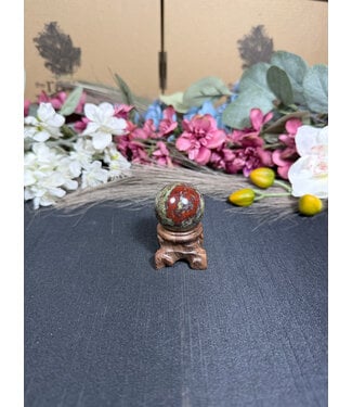 Dragon Bloodstone Sphere #1, 47.73gr, 30.8mm