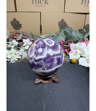 Chevron Amethyst Sphere #3, 1104gr, 92.9mm