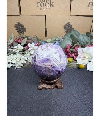 Chevron Amethyst Sphere #2, 964gr, 88.8mm