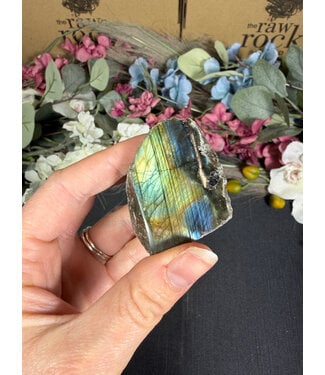 Labradorite Freeform Rough and Polished #147, 92gr