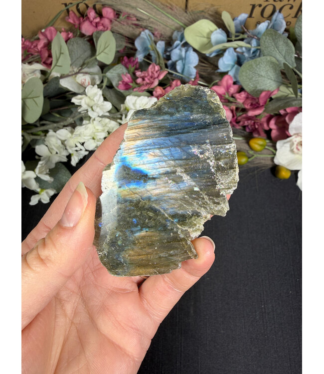 Labradorite Freeform Rough and Polished #145, 60gr