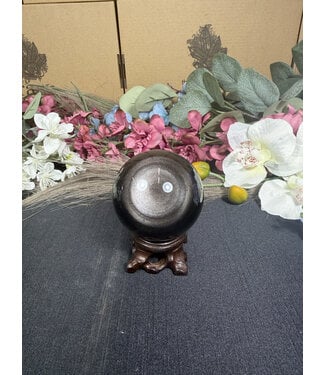 Silver Sheen Obsidian Sphere #2, 238gr ,57.6mm