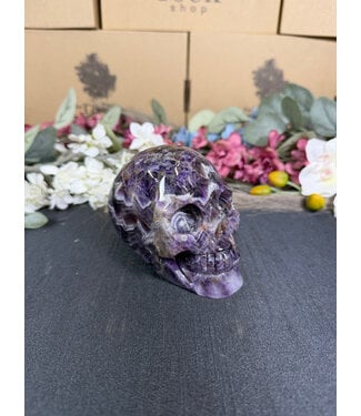 Chevron Amethyst Skull #9, 912gr