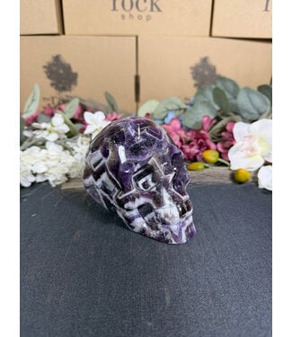 Chevron Amethyst Skull #10, 1074gr