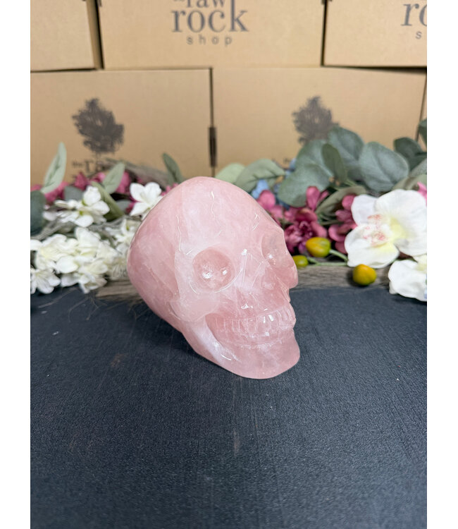 Rose Quartz Skull #8, 1382gr