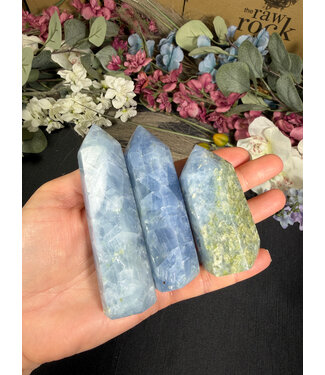 Blue Calcite Point, Size X-Large [100-124gr]