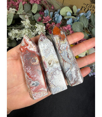 Mexican Crazy Lace Agate Point, Size Large [75-99gr]