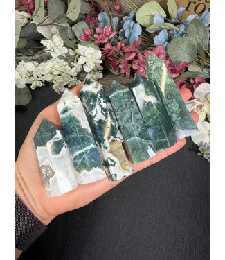 Moss Agate Point, Size Medium [50-74gr]
