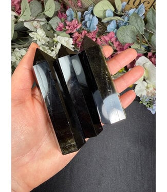 Gold Sheen Obsidian Point, Size Large [75-99gr]