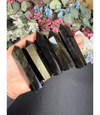 Gold Sheen Obsidian Point, Size Medium [50-74gr]