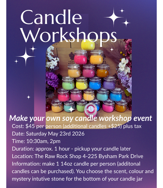Candle Making Workshop: May 23rd 2026 at 10:30am