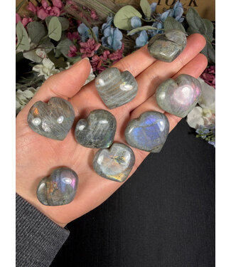 Labradorite Heart, bulk 100gr lot