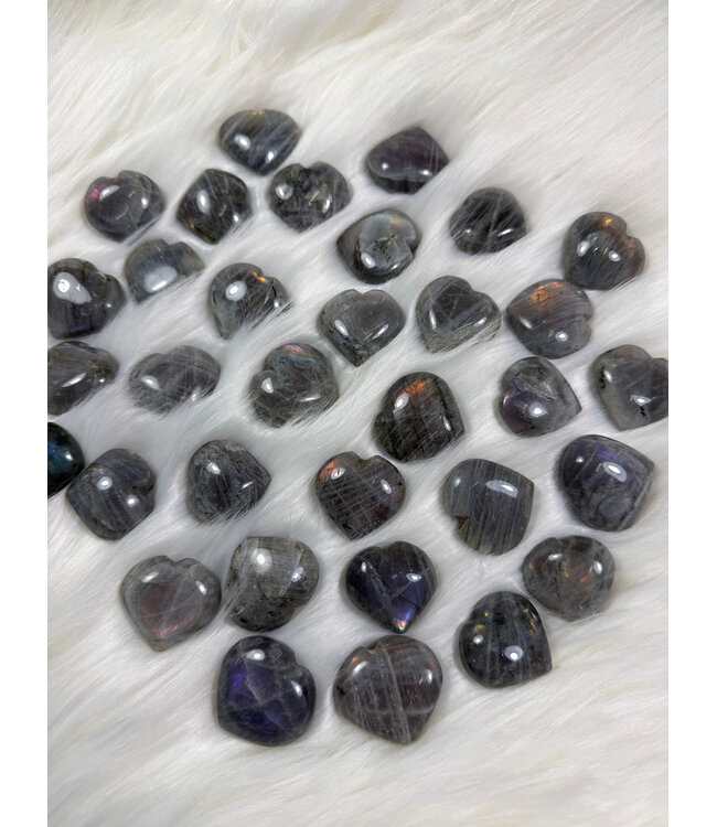 Labradorite Heart, bulk 100gr lot
