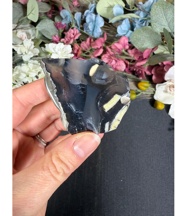 Fluorescent Agate Freeform #81, 65.03gr