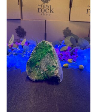 Raw Fluorescent Agate Cut Base #1, 854gr