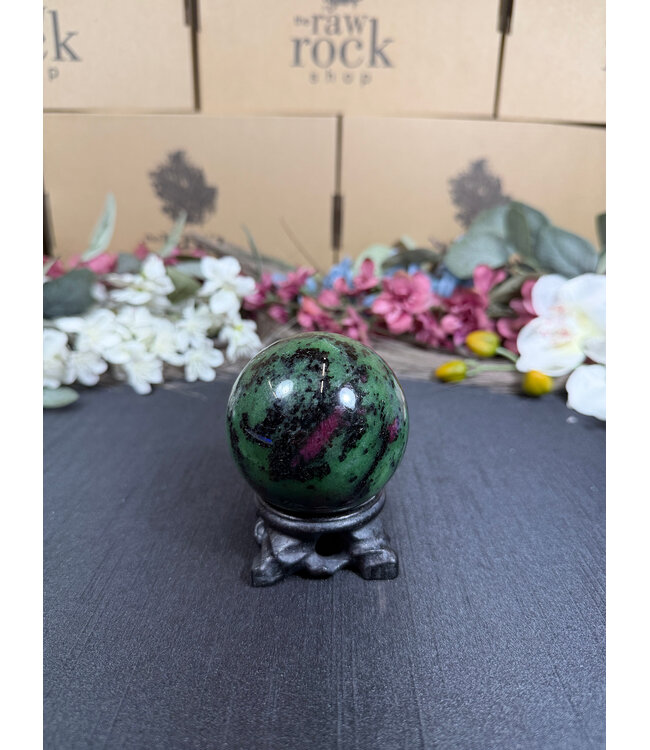 Ruby Zoisite Sphere #10, 64.4mm, 444gr