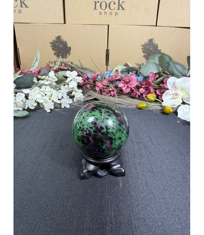 Ruby Zoisite Sphere #11, 65.5mm, 460gr