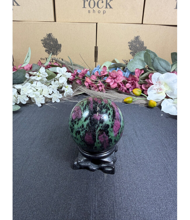 Ruby Zoisite Sphere #12, 65.7mm, 474gr