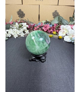 Rainbow Fluorite Sphere #8, 74.2mm, 682gr