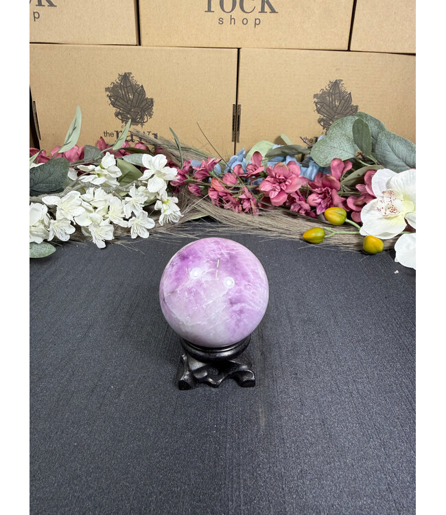 Kunzite Sphere #1, 55.3mm, 284gr