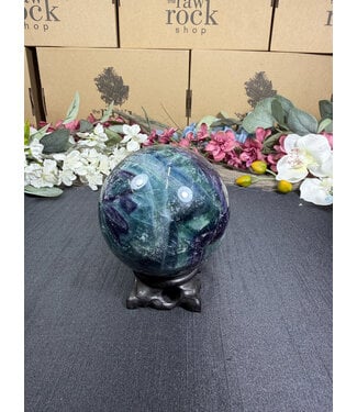 Rainbow Fluorite Sphere #16, 86mm, 1062gr