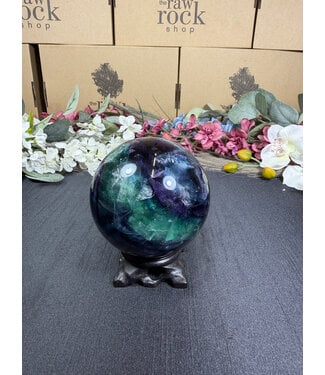Rainbow Fluorite Sphere #15, 84.6mm, 1030gr