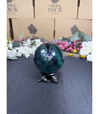 Rainbow Fluorite Sphere #14, 78.8mm, 824gr