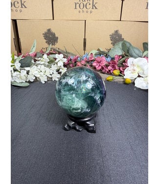 Rainbow Fluorite Sphere #13, 78.8mm, 830gr