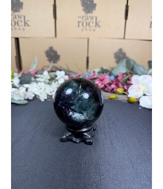 Rainbow Fluorite Sphere #12, 78.6mm, 818gr