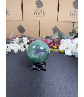 Rainbow Fluorite Sphere #10, 75.9mm, 734gr
