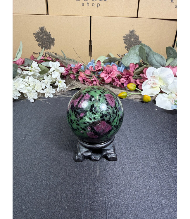 Ruby Zoisite Sphere #15, 68.4mm, 554gr