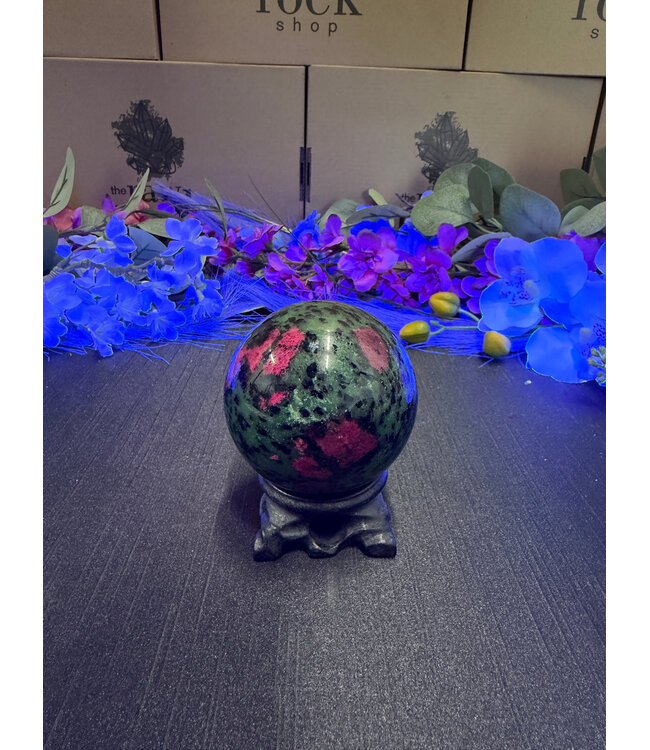 Ruby Zoisite Sphere #15, 68.4mm, 554gr