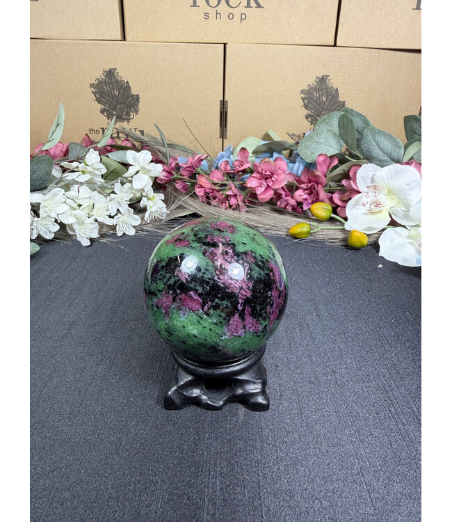 Ruby Zoisite Sphere #14, 68.2mm, 538gr