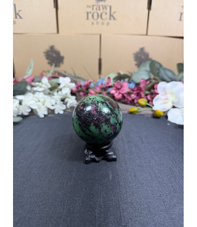Ruby Zoisite Sphere #7, 64mm, 428gr