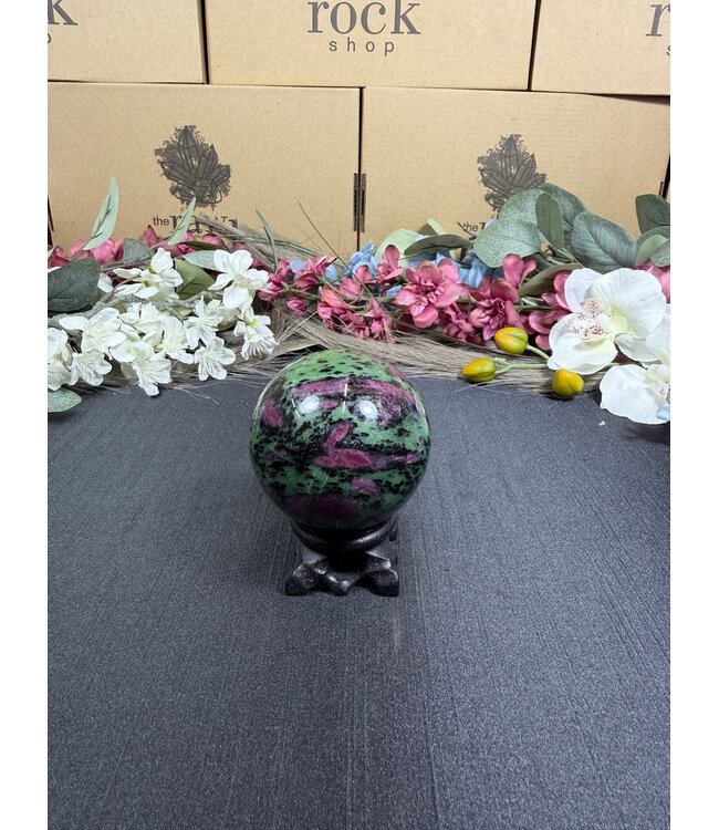 Ruby Zoisite Sphere #5, 61.6mm, 398gr