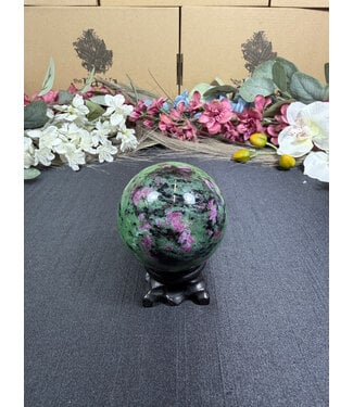 Ruby Zoisite Sphere #4, 61.5mm, 394gr