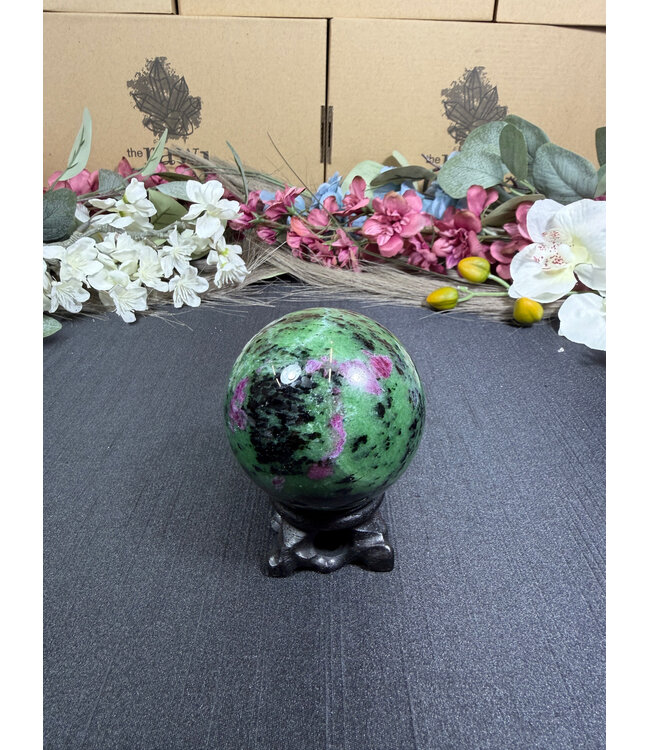 Ruby Zoisite Sphere #2, 61.1mm, 392gr