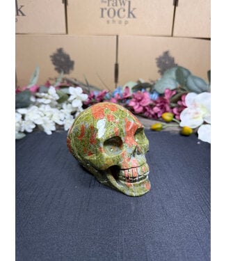 Unakite Skull # 1, 1110gr