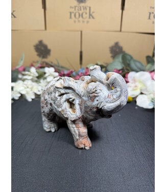 Mexican Crazy Lace Agate Elephant #1, 870gr