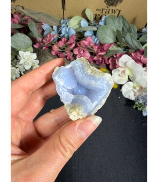 Blue Lace Agate Raw Geode #697, 78gr