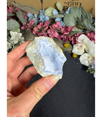 Blue Lace Agate Raw Geode #701, 94gr