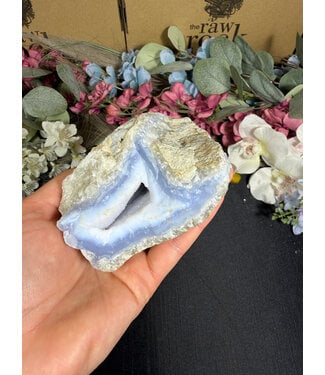 Blue Lace Agate Raw Geode #732, 548gr